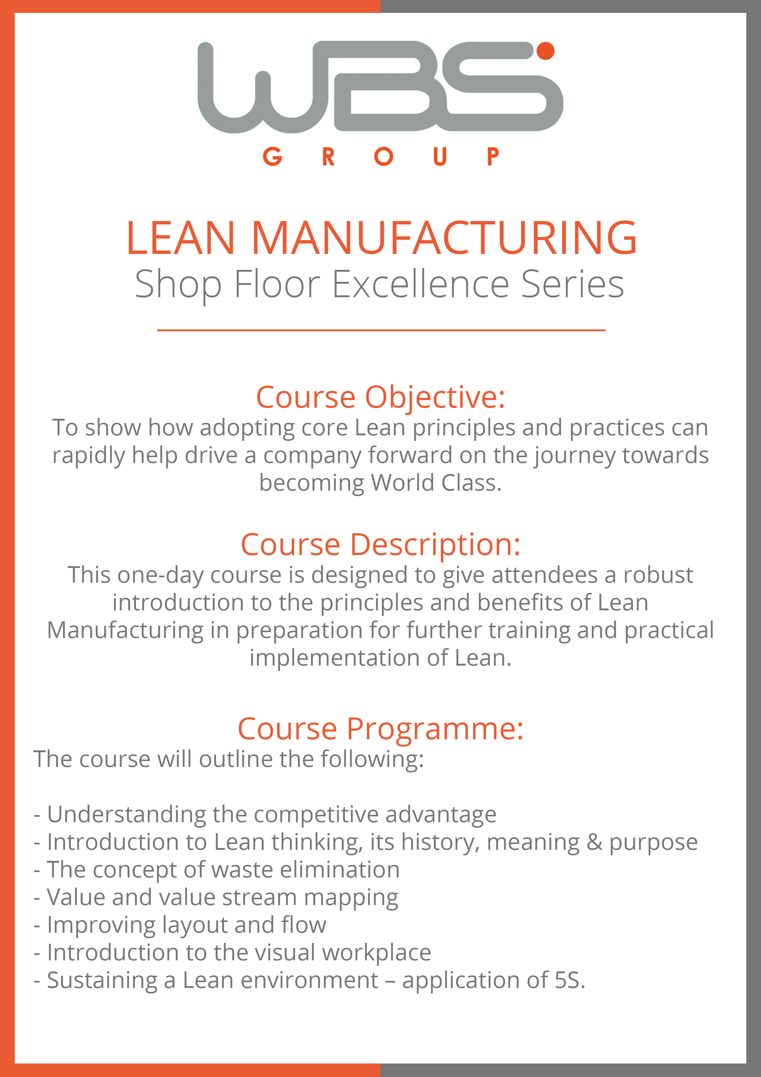 Lean Manufacturing